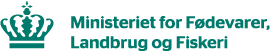 Miljø- og Fødevareministeriets logo som henviser til forsiden af NaturSkånsom.dk